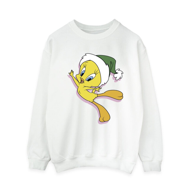 Li-cense Looney tunes dames tweety kerstmuts sweatshirt UTBI24997_white large