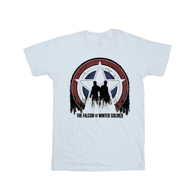 Li-cense Marvel heren the falcon en the winter soldier ster silhouetten t-shirt UTBI27570_white large