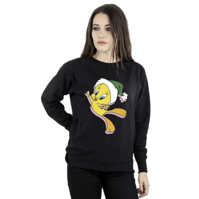 Li-cense Looney tunes dames tweety kerstmuts sweatshirt UTBI24997_black large