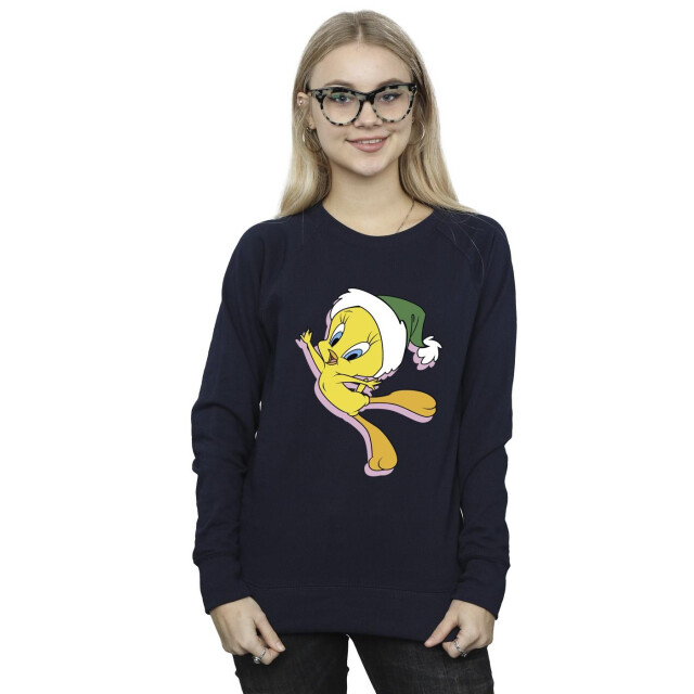 Li-cense Looney tunes dames tweety kerstmuts sweatshirt UTBI24997_navyblue large