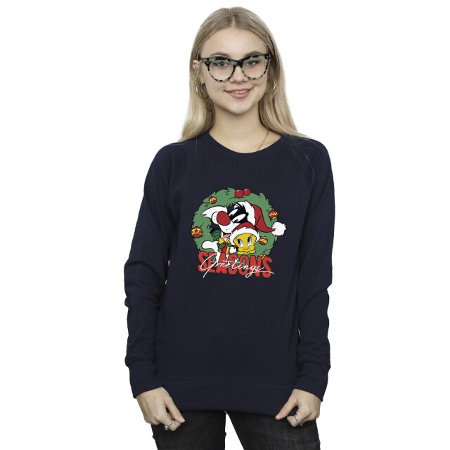 Li-cense Looney tunes dames seizoensgroet sweatshirt UTBI24978_navyblue large