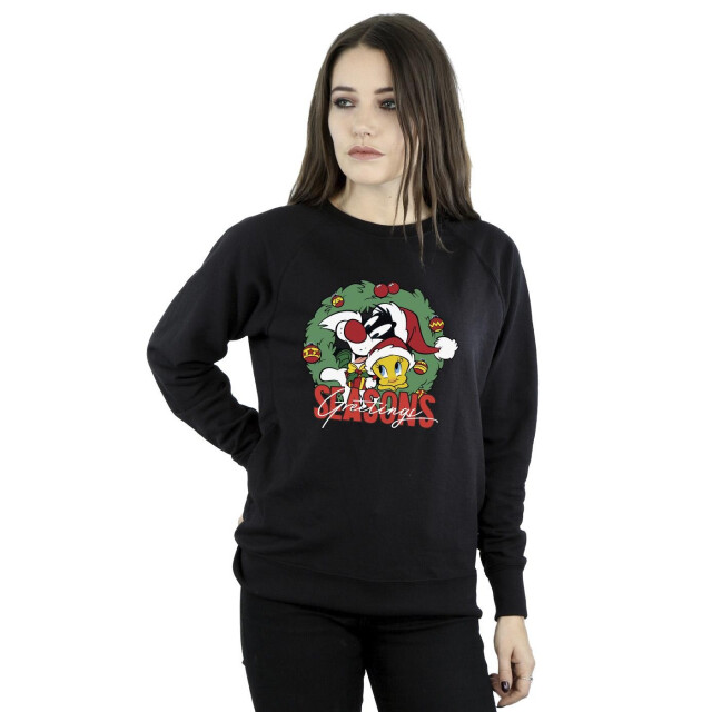 Li-cense Looney tunes dames seizoensgroet sweatshirt UTBI24978_black large