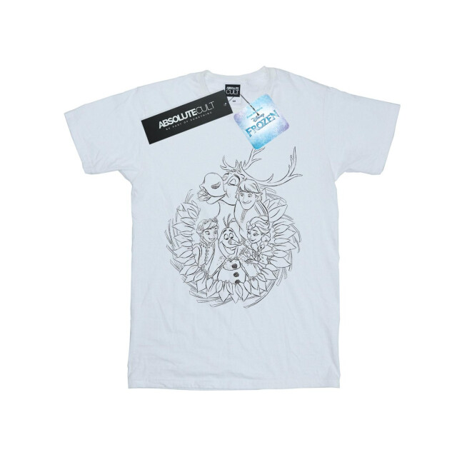 Li-cense Disney heren frozen vrienden krans t-shirt UTBI27433_white large