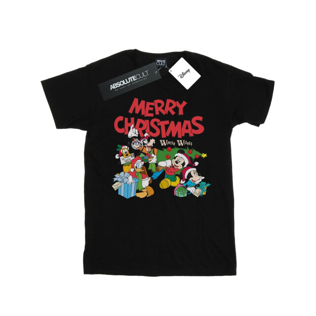 Li-cense Disney meisjes mickey and friends winter wishes t-shirt in katoen UTBI29206_black large