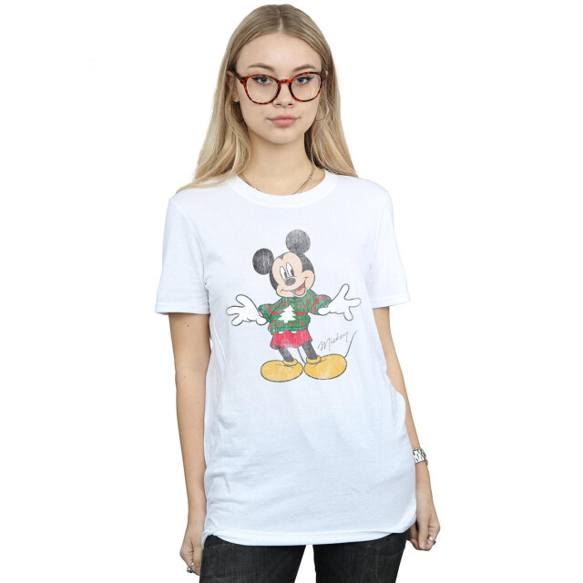 Li-cense Disney dames mickey mouse kersttrui katoenen vriend t-shirt UTBI36328_white large