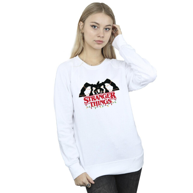 Li-cense Netflix dames stranger things demogorgon kerstverlichting sweatshirt UTBI36316_white large
