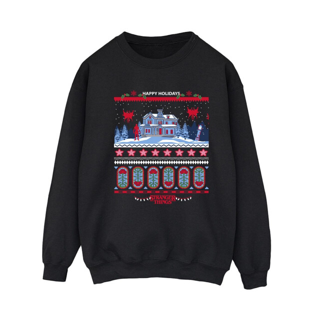 Li-cense Netflix dames stranger things fair isle sweatshirt UTBI36317_black large