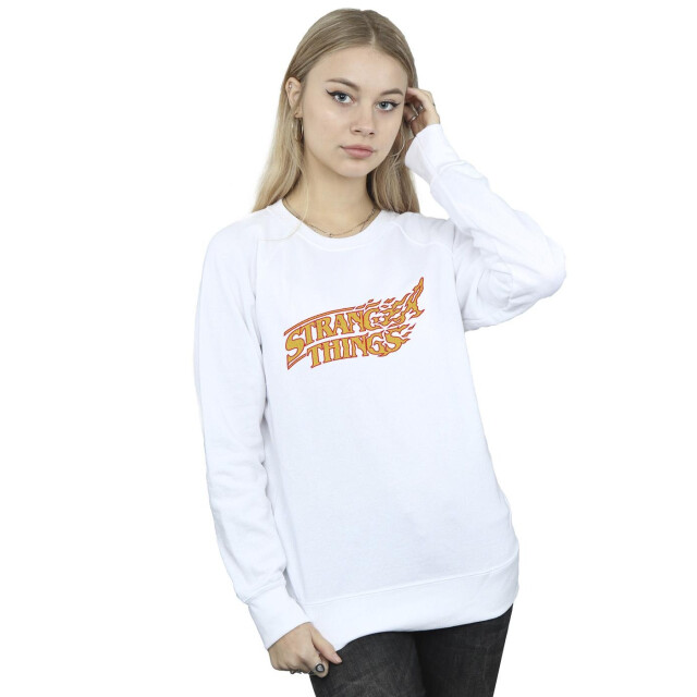 Li-cense Netflix dames stranger things logo breaking sweatshirt UTBI36237_white large
