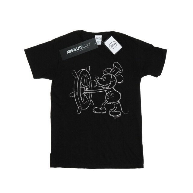 Li-cense Disney meisjes mickey mouse stoomboot schets katoenen t-shirt UTBI28996_black large