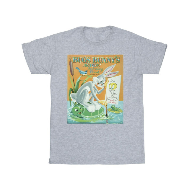 Li-cense Looney tunes meisjes bugs bunny kleurboek katoenen t-shirt UTBI25377_sportsgrey large