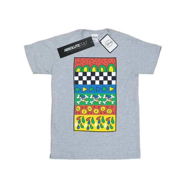 Li-cense Disney meisjes donald duck vintage patroon katoenen t-shirt UTBI28844_sportsgrey large