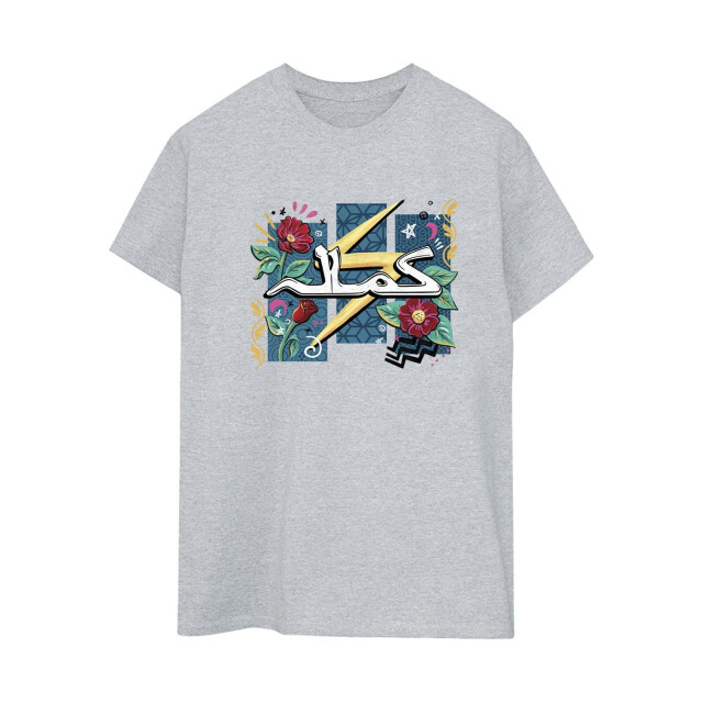 Li-cense Marvel dames ms bloem bliksem katoenen vriendje t-shirt UTBI35799_sportsgrey large