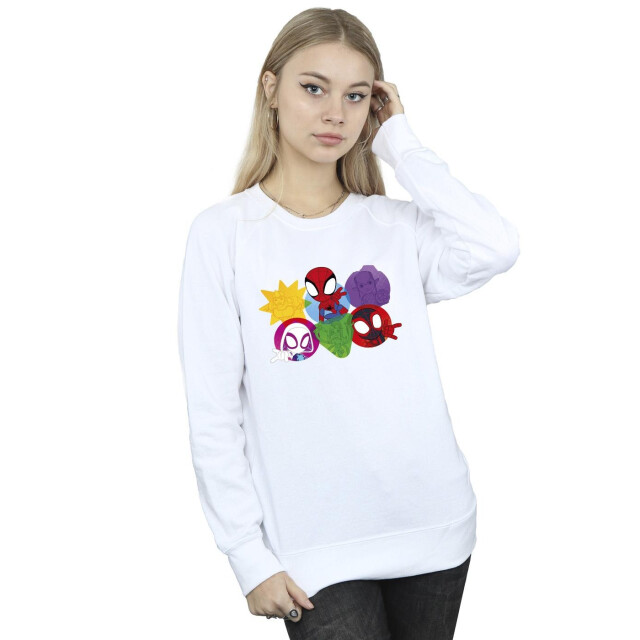 Li-cense Marvel dames spidey en zijn verbazingwekkende vrienden gezichten sweatshirt UTBI35645_white large