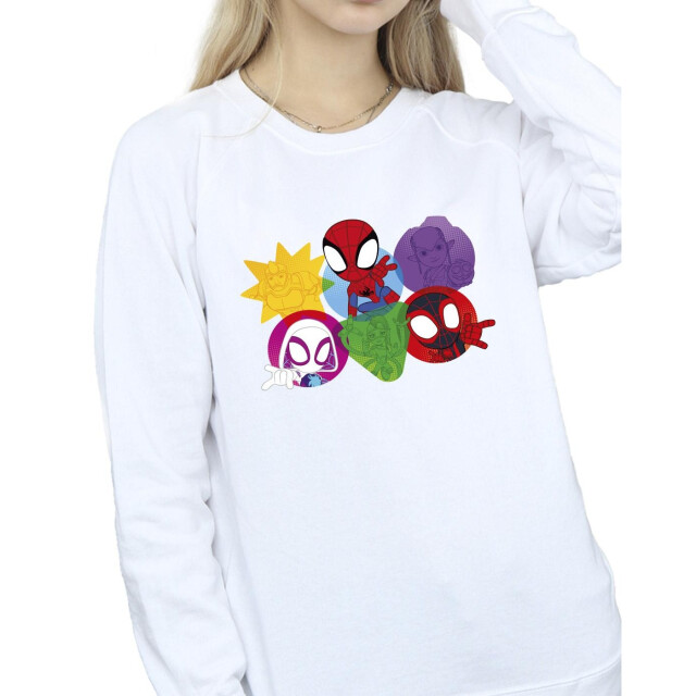 Li-cense Marvel dames spidey en zijn verbazingwekkende vrienden gezichten sweatshirt UTBI35645_white large