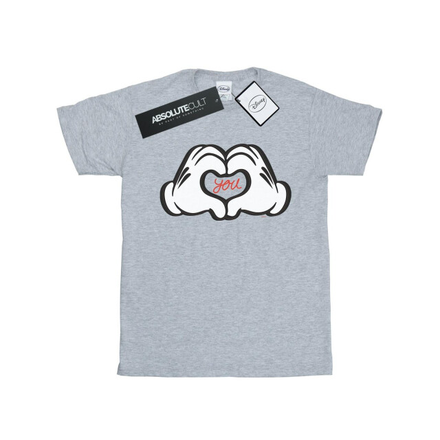 Li-cense Disney meisjes mickey mouse loves you katoenen t-shirt UTBI28738_sportsgrey large