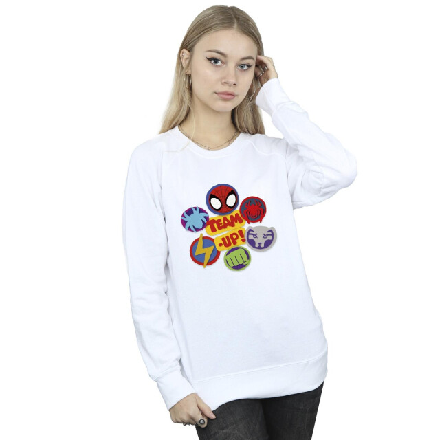 Li-cense Marvel dames spidey en zijn verbazingwekkende vrienden team up sweatshirt UTBI35625_white large