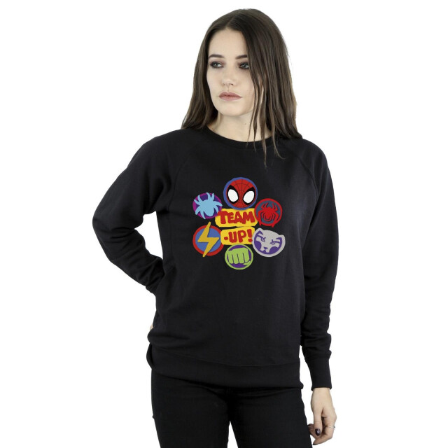 Li-cense Marvel dames spidey en zijn verbazingwekkende vrienden team up sweatshirt UTBI35625_black large
