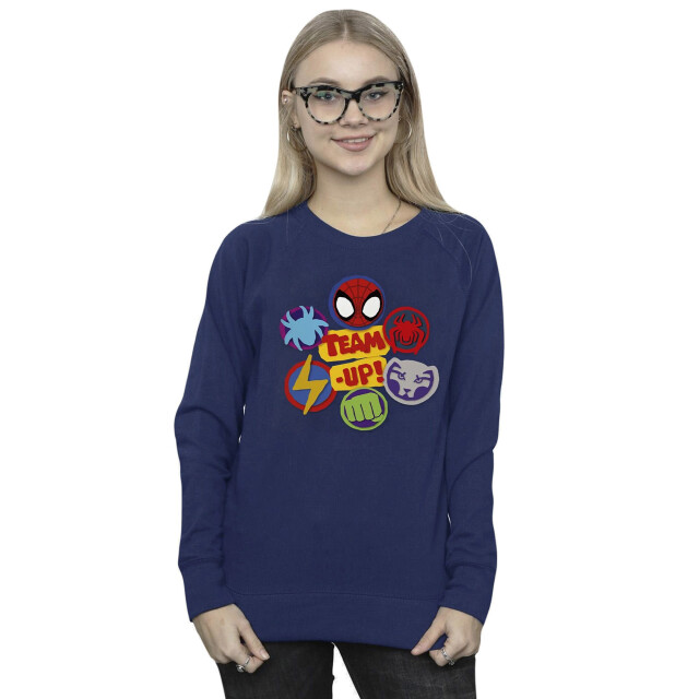 Li-cense Marvel dames spidey en zijn verbazingwekkende vrienden team up sweatshirt UTBI35625_navyblue large
