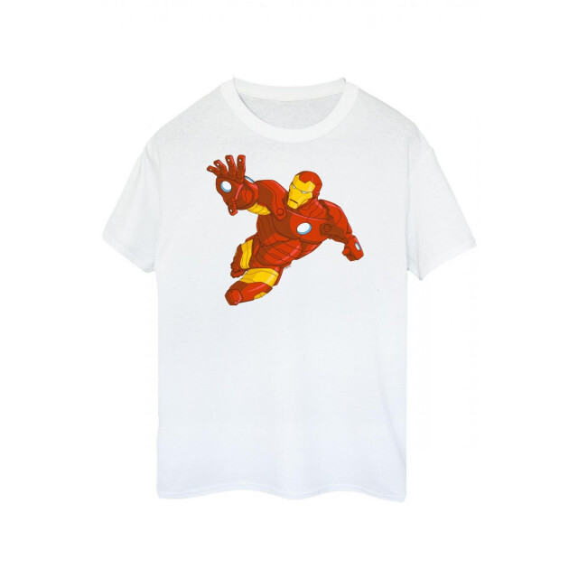 Li-cense Iron man vrouwen/dames vriendje t-shirt UTBI367_white large