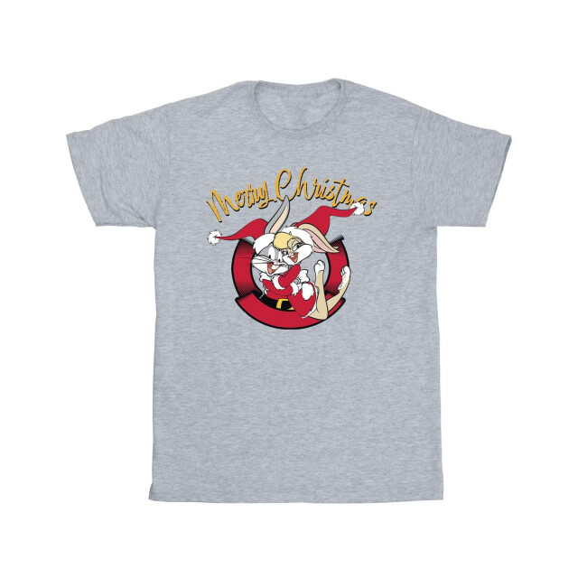 Li-cense Looney tunes meisjes lola vrolijk kerstmis katoenen t-shirt UTBI25902_sportsgrey large