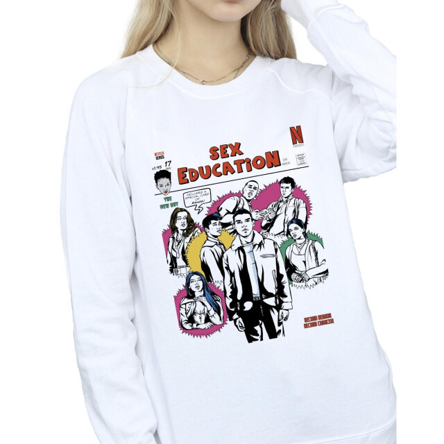 Li-cense Netflix dames seksuele opvoeding tijdschrift cover sweatshirt UTBI34864_white large