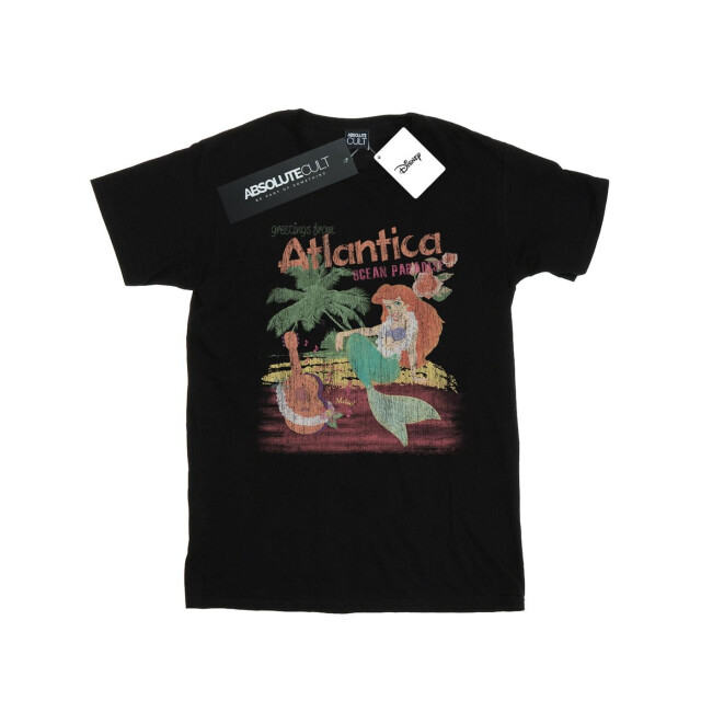 Li-cense Disney meisjes de kleine zeemeermin groeten uit atlantica katoenen t-shirt UTBI33834_black large