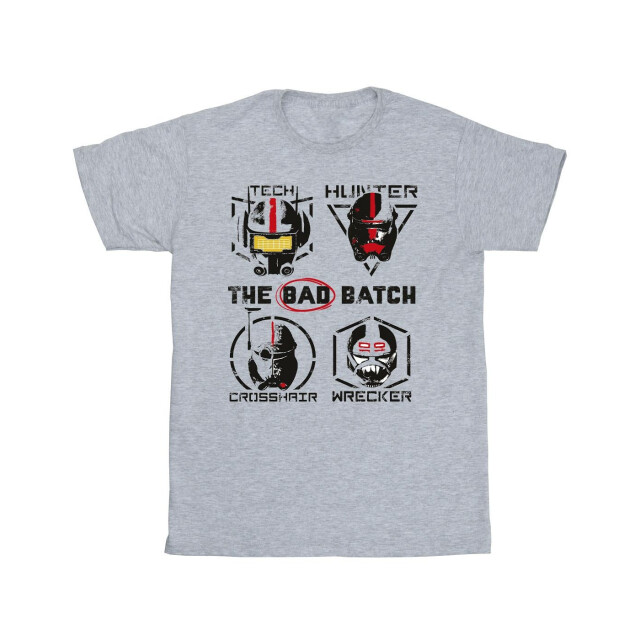 Li-cense Star wars: bad batch meisjes clone force 99 katoenen t-shirt UTBI51080_sportsgrey large