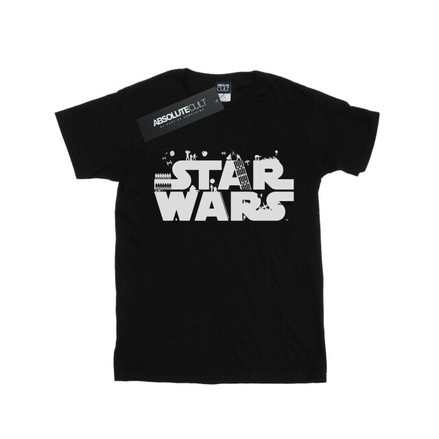 Li-cense Star wars heren minimalistisch logo t-shirt UTBI46167_black large