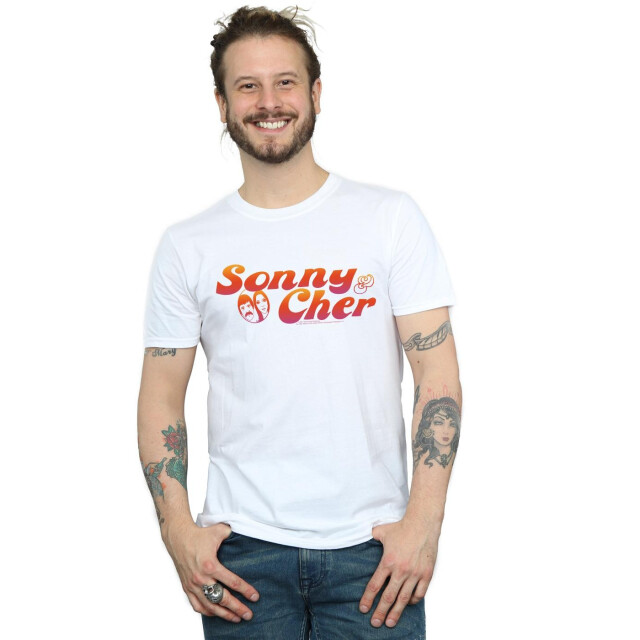 Li-cense Sonny & cher logo t-shirt met kleurverloop voor heren UTBI44574_white large