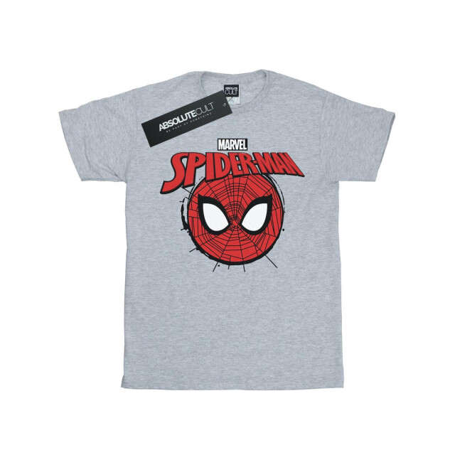 Li-cense Marvel meisjes spider-man logo hoofd katoenen t-shirt UTBI35282_sportsgrey large