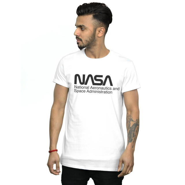 Li-cense Nasa heren logo effen t-shirt UTBI48843_white large