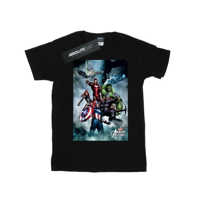 Li-cense Marvel meisjes avengers team montage katoenen t-shirt UTBI2646_black large