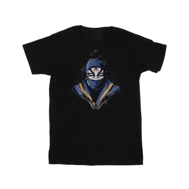 Li-cense Marvel meisjes shang-chi and the legend of the ten rings razor fist gemaskerd verf katoenen t-shirt UTBI30931_black large