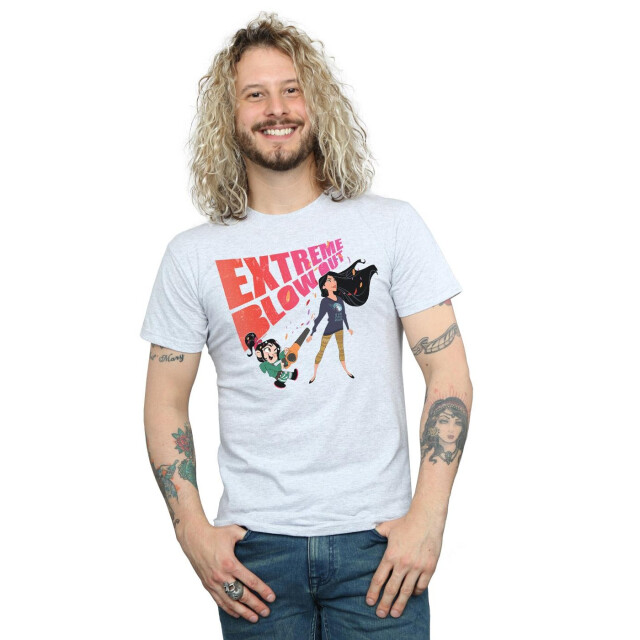 Li-cense Disney heren wreck it ralph pocahontas en vanellope t-shirt UTBI49080_sportsgrey large