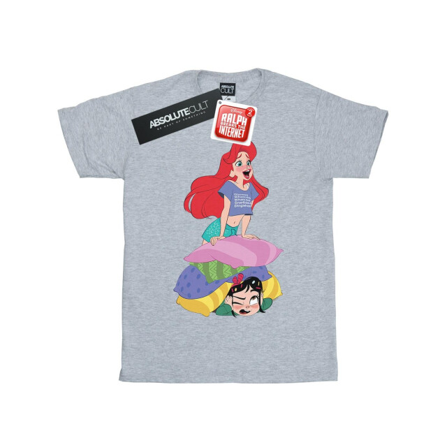 Li-cense Disney heren wreck it ralph ariël en vanellope t-shirt UTBI49071_sportsgrey large