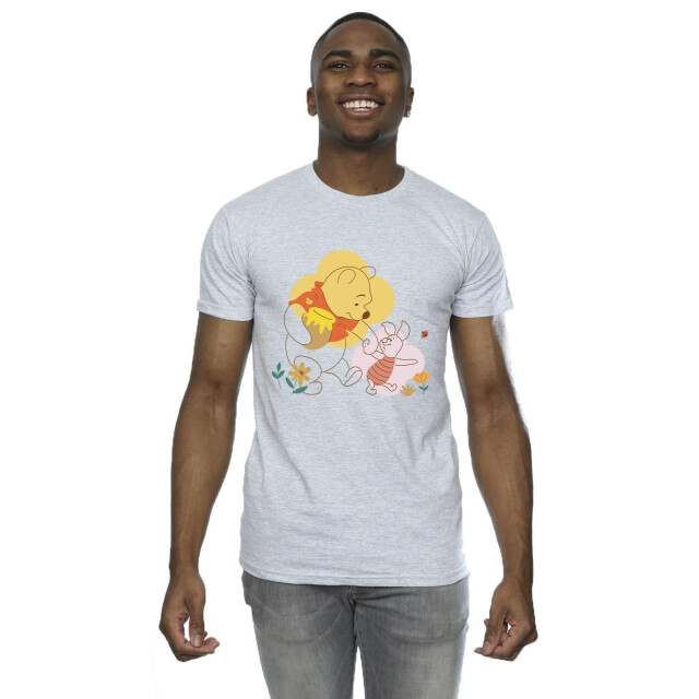 Li-cense Disney heren winnie de poeh knorretje t-shirt UTBI49039_sportsgrey large