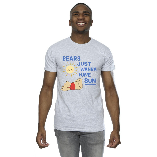 Li-cense Disney heren winnie the pooh bears just wanna have sun t-shirt UTBI49040_sportsgrey large