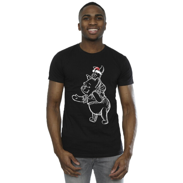 Li-cense Disney heren winnie the pooh knorretje kerst-t-shirt UTBI49049_black large