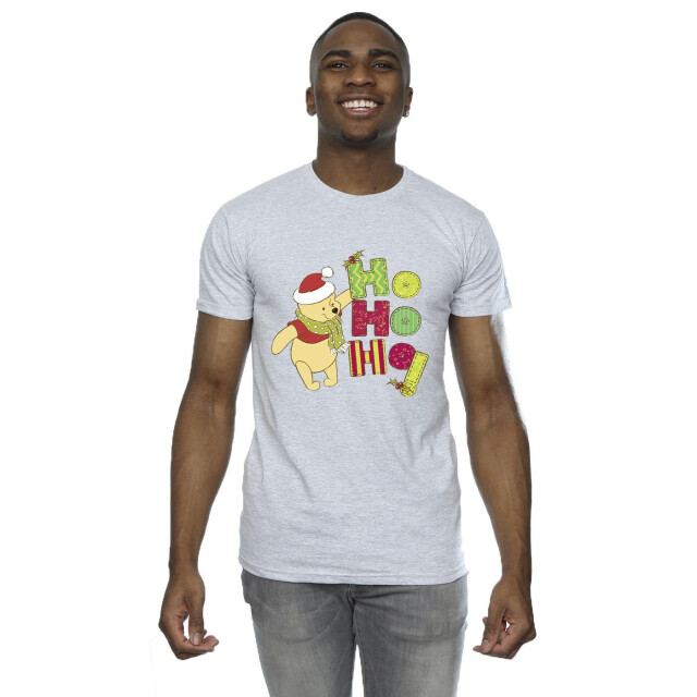 Li-cense Disney heren winnie the pooh ho ho ho sjaal t-shirt UTBI49053_sportsgrey large
