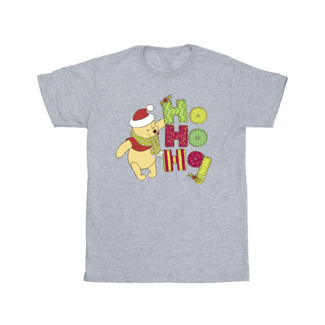 Li-cense Disney heren winnie the pooh ho ho ho sjaal t-shirt UTBI49053_sportsgrey large