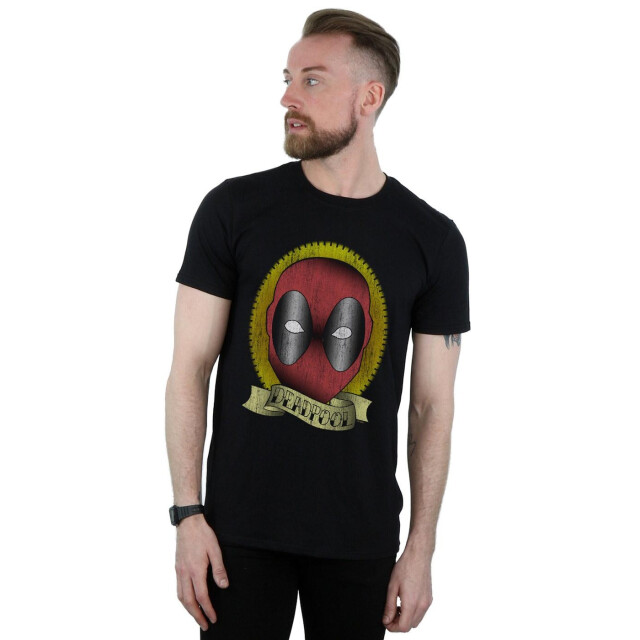 Li-cense Marvel heren deadpool tattoo print t-shirt UTBI49395_black large