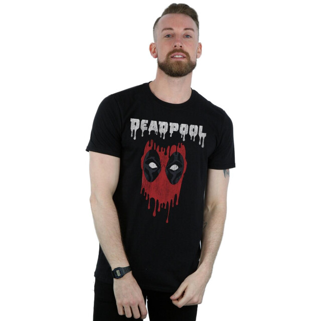 Li-cense Marvel heren deadpool druipend hoofd t-shirt UTBI49401_black large