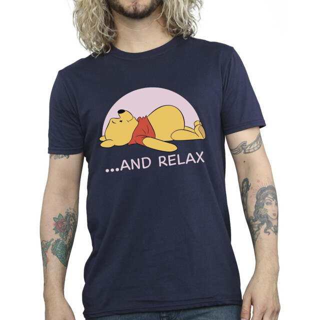 Li-cense Disney heren winnie the pooh relax t-shirt UTBI49031_navyblue large