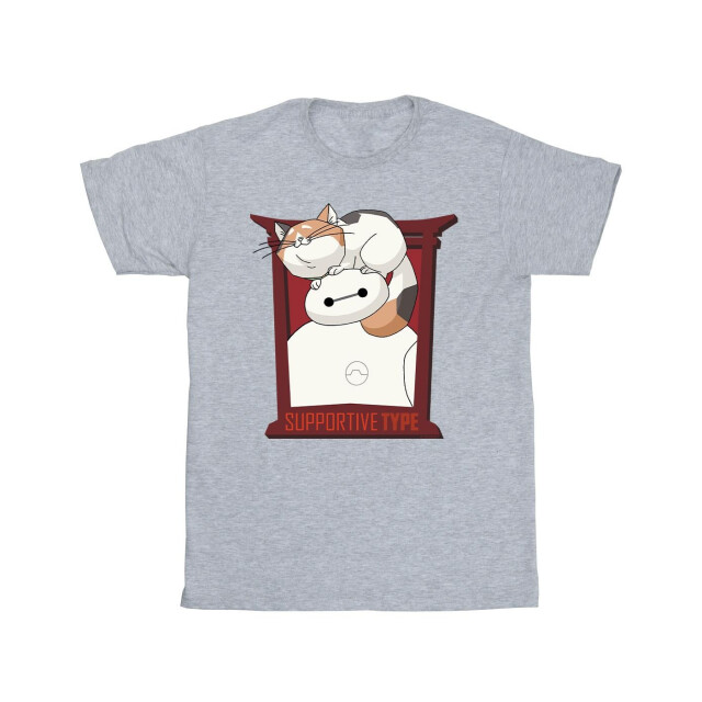 Li-cense Disney meisjes big hero 6 baymax frame support katoenen t-shirt UTBI11929_sportsgrey large