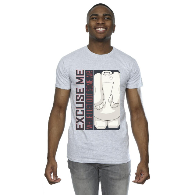 Li-cense Disney heren big hero 6 baymax excuse me lucht t-shirt UTBI49355_sportsgrey large