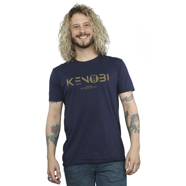 Li-cense Star wars heren obi-wan kenobi logo t-shirt UTBI49342_navyblue large