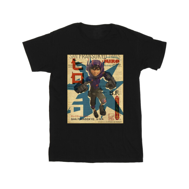 Li-cense Disney heren big hero 6 baymax hiro krant t-shirt UTBI49344_black large