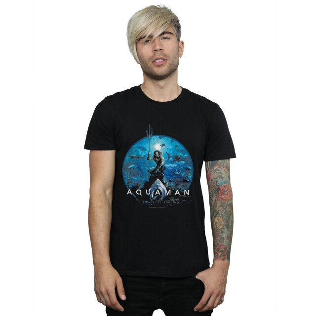 Li-cense Dc comics heren aquaman cirkel poster t-shirt UTBI49299_black large