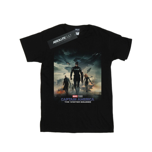 Li-cense Marvel studios meisjes captain america the winter soldier poster katoenen t-shirt UTBI31057_black large