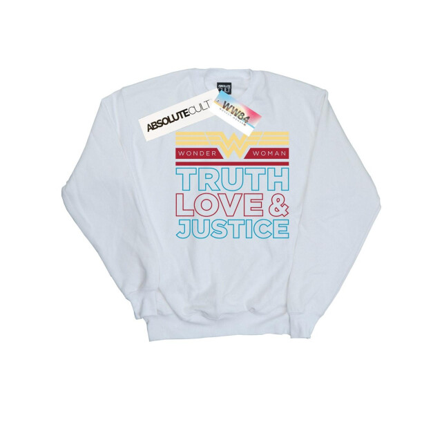 Li-cense Dc comics dames wonder woman 84 waarheid, liefde en rechtvaardigheid sweatshirt UTBI42565_white large